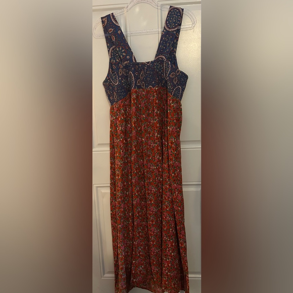 Natural Life Tricia Maxi Dress in Ditsy Blue - Red Floral Print - Picture 5 of 7